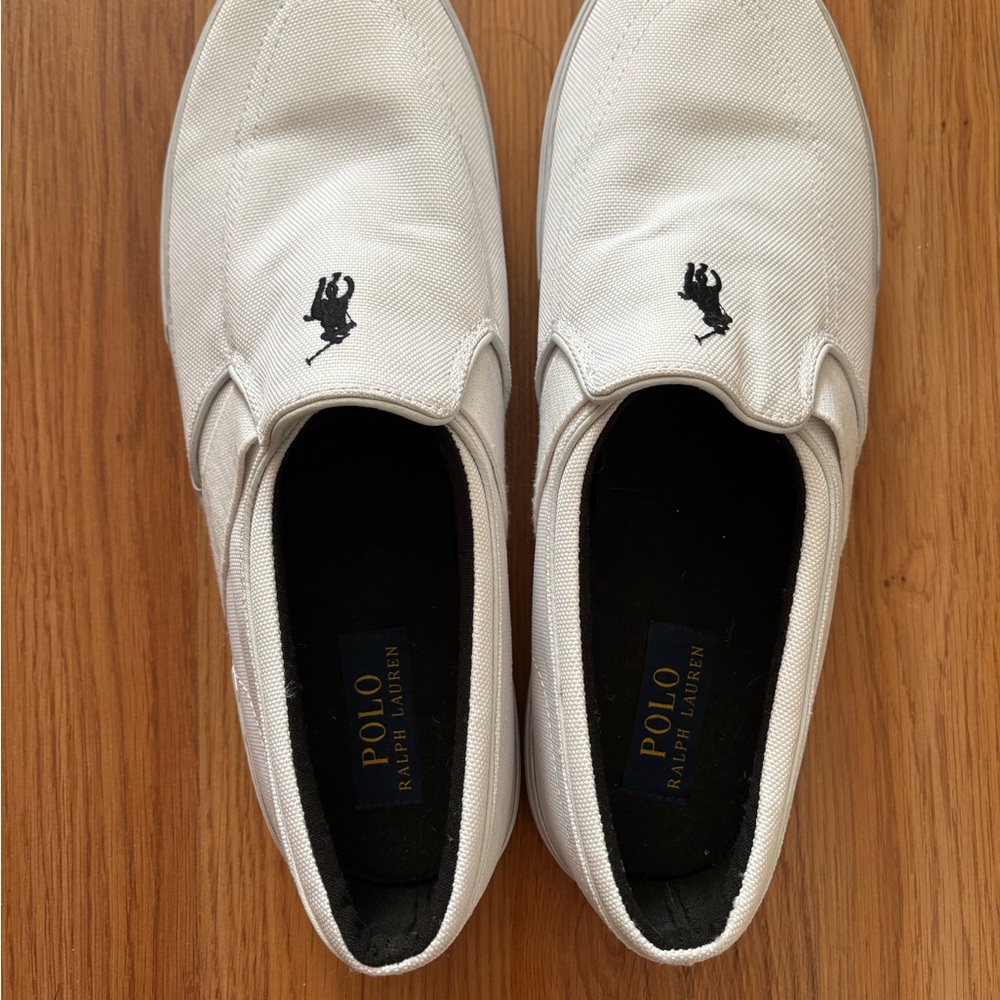 Polo by Ralph Lauren White Slip-On Men's Shoes